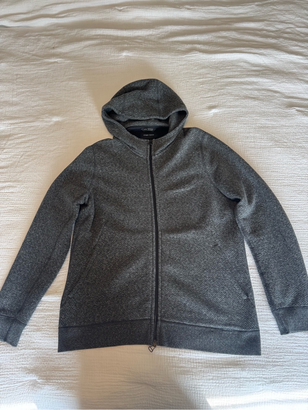 Wings + Horns Charcoal Made in Canada Zip Hoodie Jacket